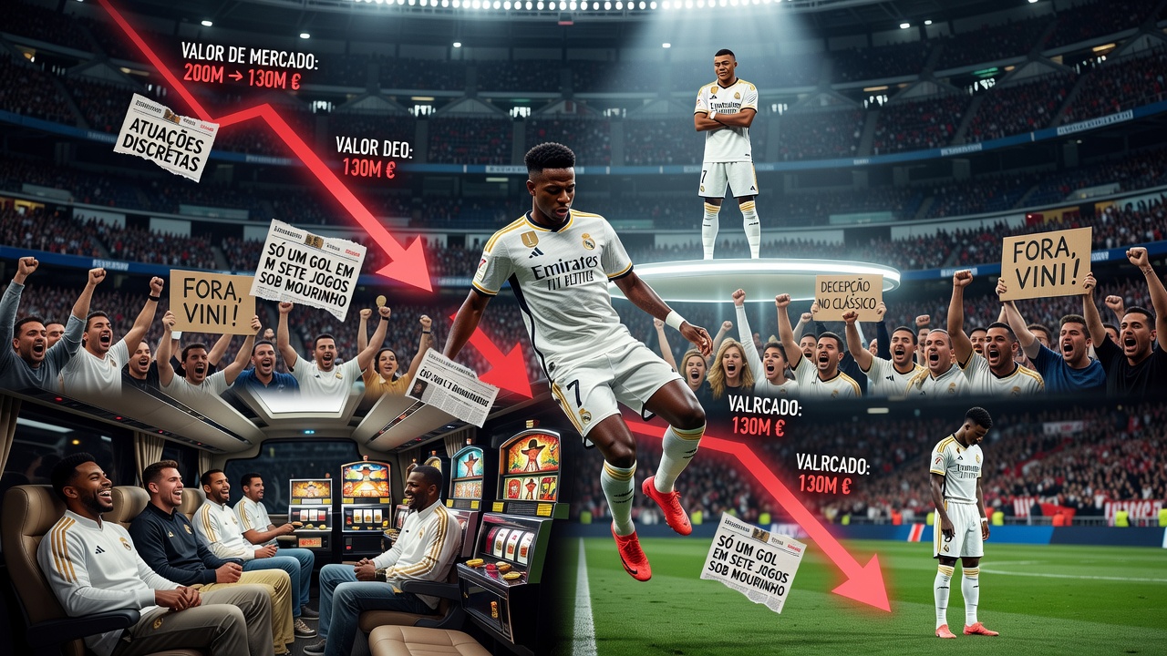Vinícius Júnior Vive Queda Livre no Valor de Mercado no Real Madrid